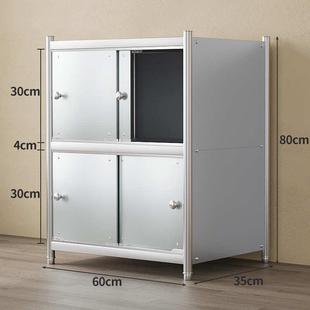 有门柜子防货架置落地储物柜厨房门物阳台架不锈钢新品收纳多层带