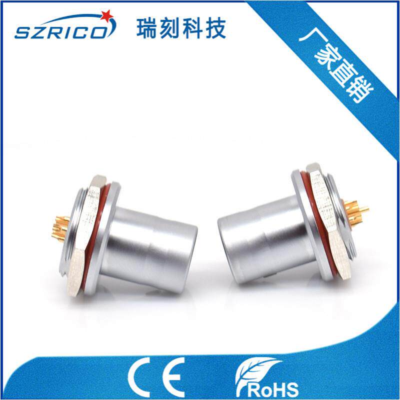 1K金属FAG固定式插头5PIN室外防水LED灯式照明设备应用接插件M16