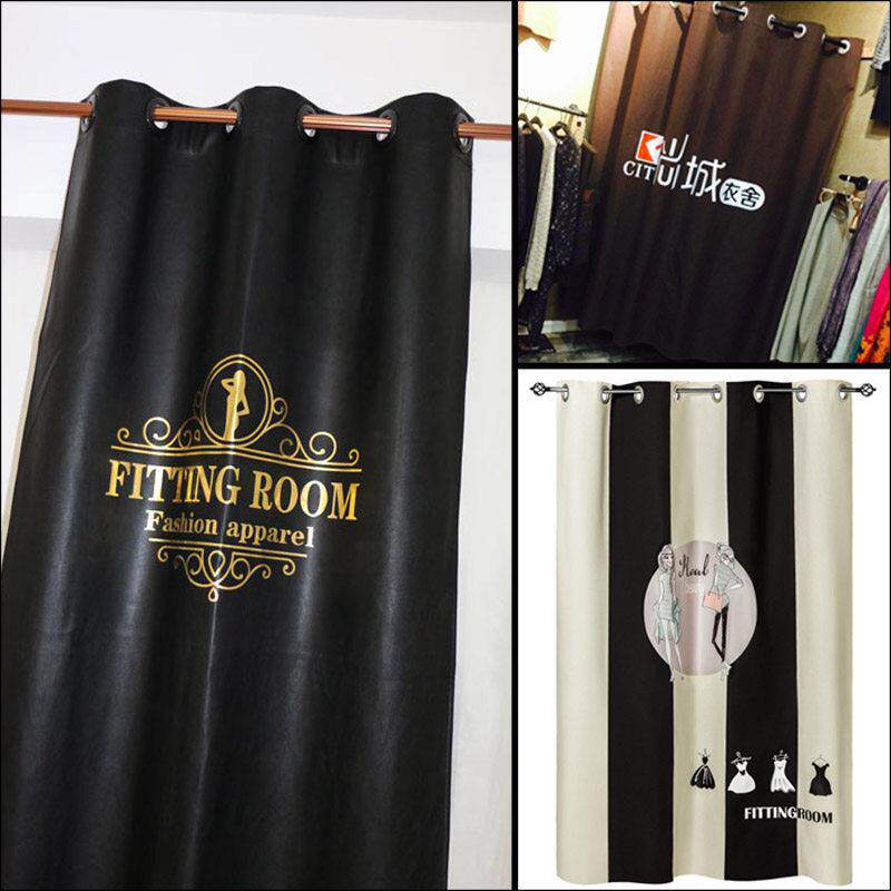 服装店门帘 试衣间 更衣室布帘 皮革彷皮定做印刷 PU定制 隔断窗