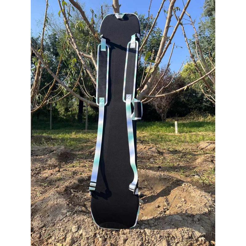 滑雪板饺子皮单板保护套双肩滑板包滑雪板套彩边滑雪板包加印LOGO