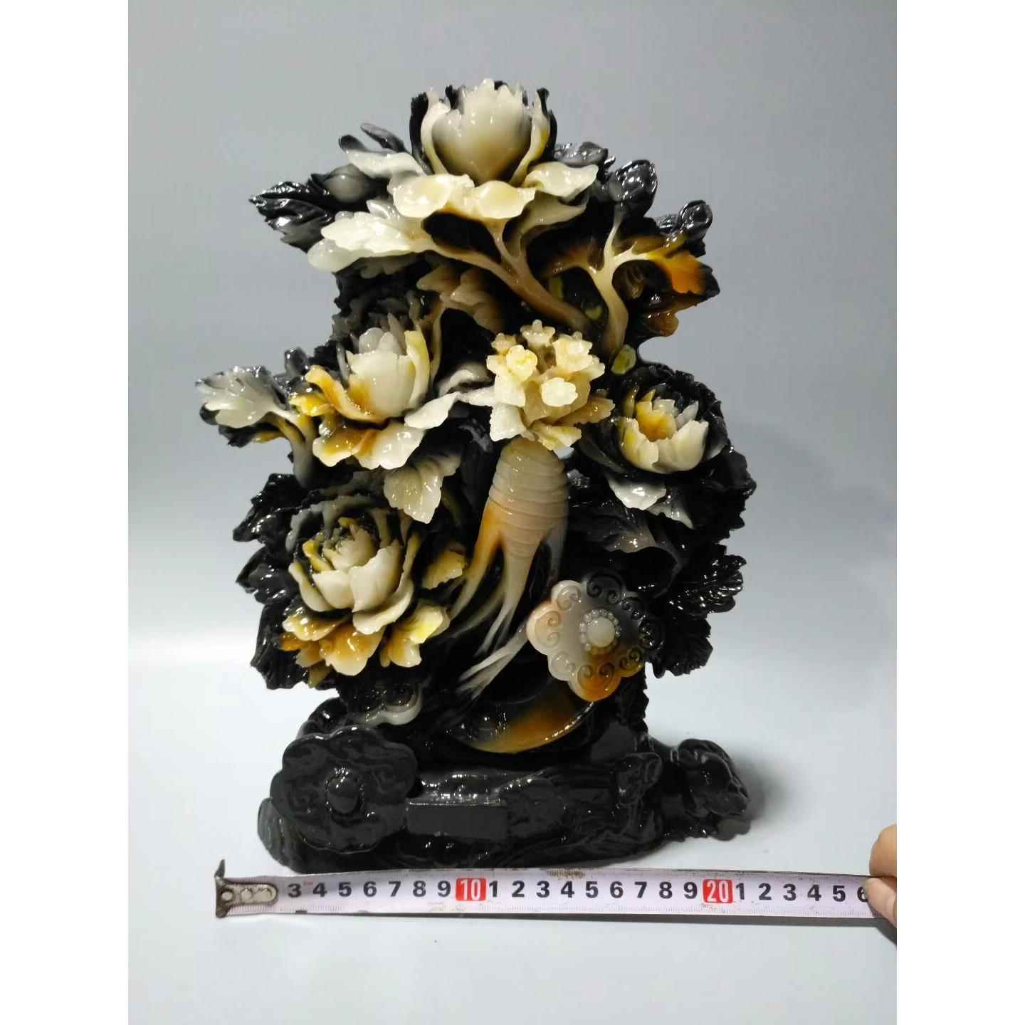 高档石摆件 厅 天然意玉人客生如玉石仿独山玉玉摆件