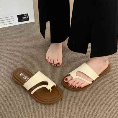 覆古套趾夹角凉拖鞋女夏季外穿2026年新款软平底百搭凉鞋0312w