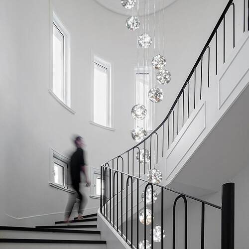楼梯吊灯长现代简约loft公寓轻奢复式楼别墅客厅L271led
