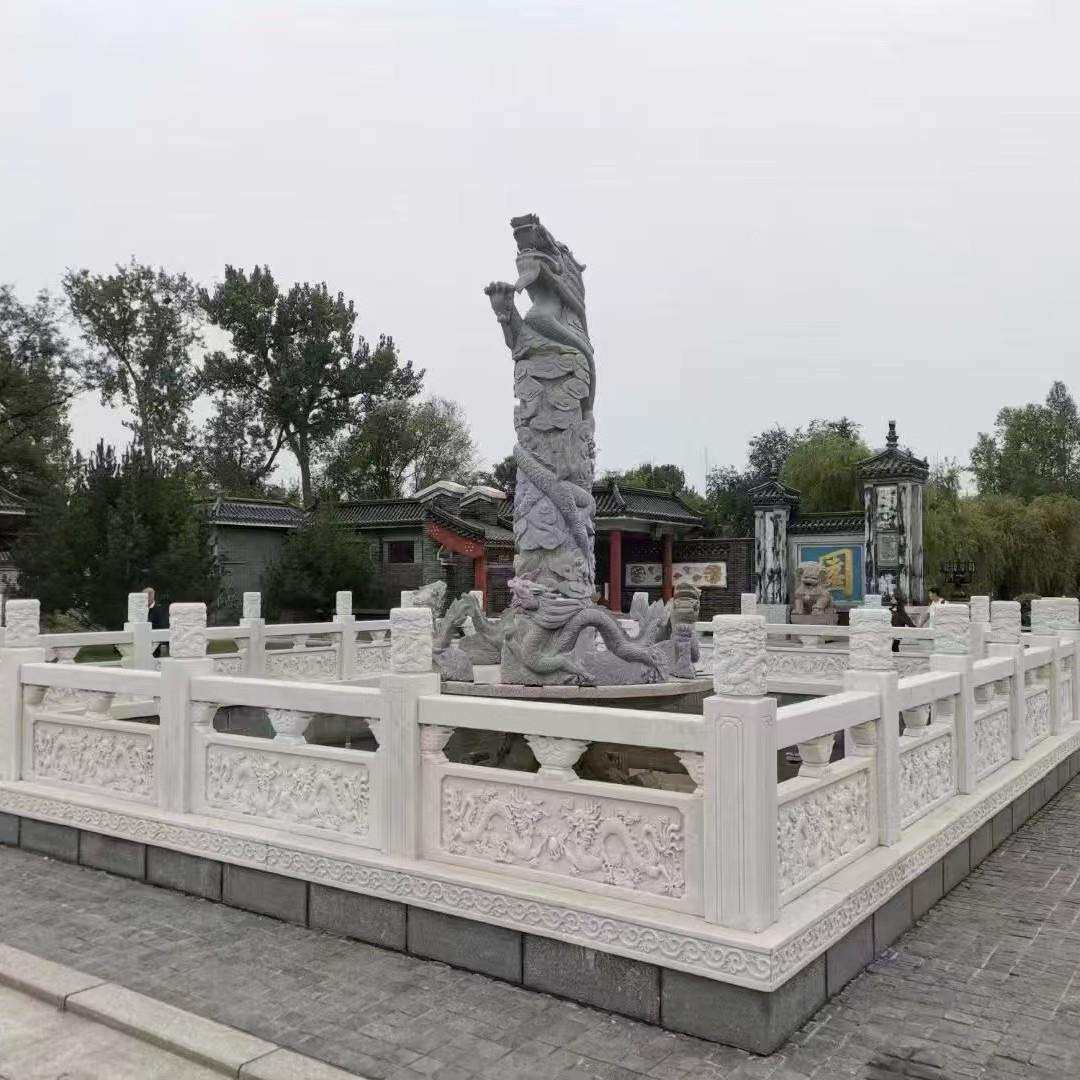 大理石护栏河道花岗岩石材栏杆旗台石栏杆户外浮雕青石栏板拱桥