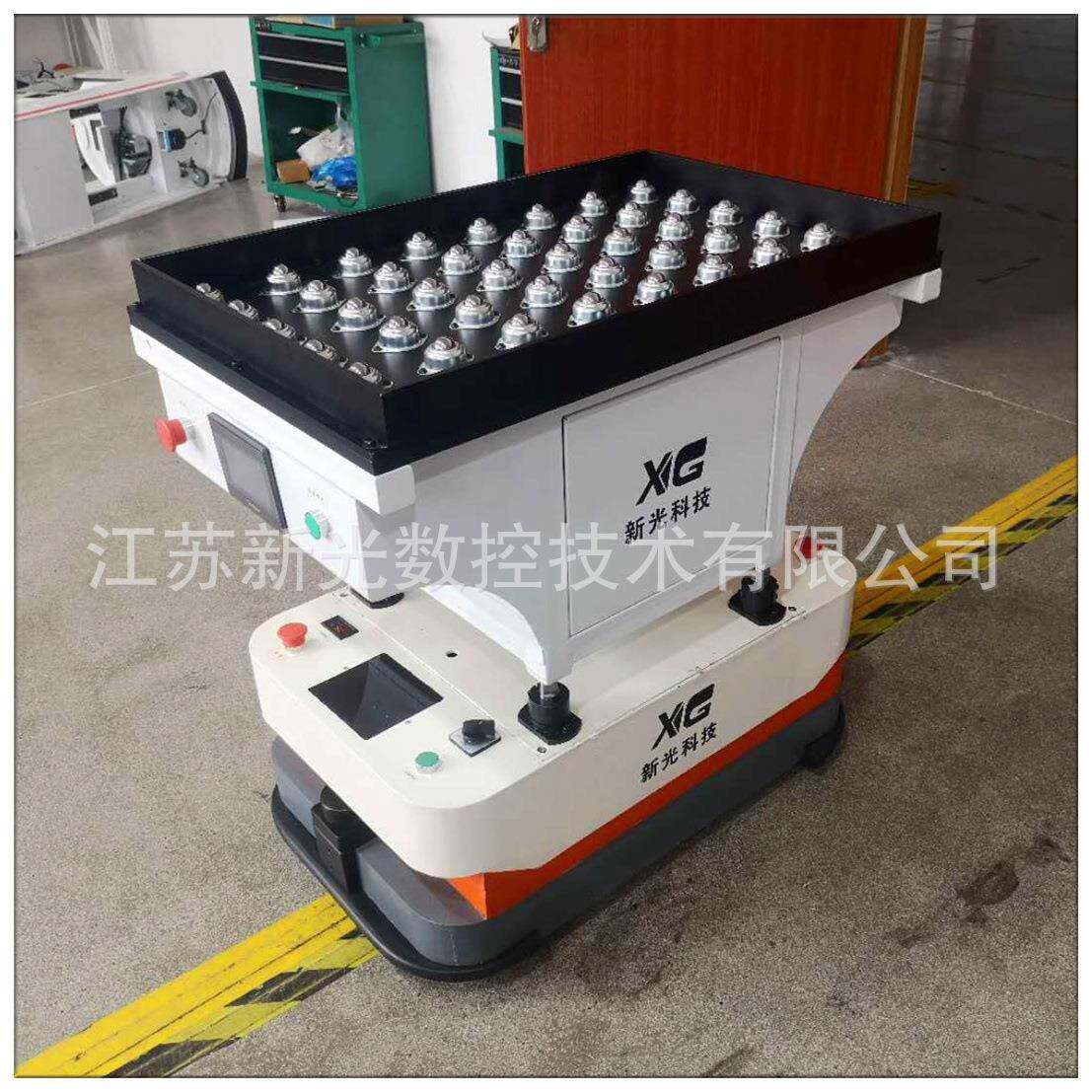 磁条激光导航可选厂家直销牛眼滚筒对接背负型AGV小车非标