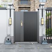 别墅铁艺庭院门百叶门社区进户大门花园门现代简约大小门不锈钢门