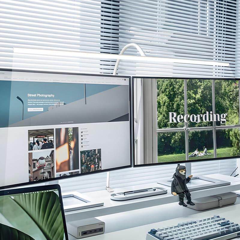 全光谱护眼电脑萤幕屏幕挂灯落地式台灯办公室插电式书桌工作灯