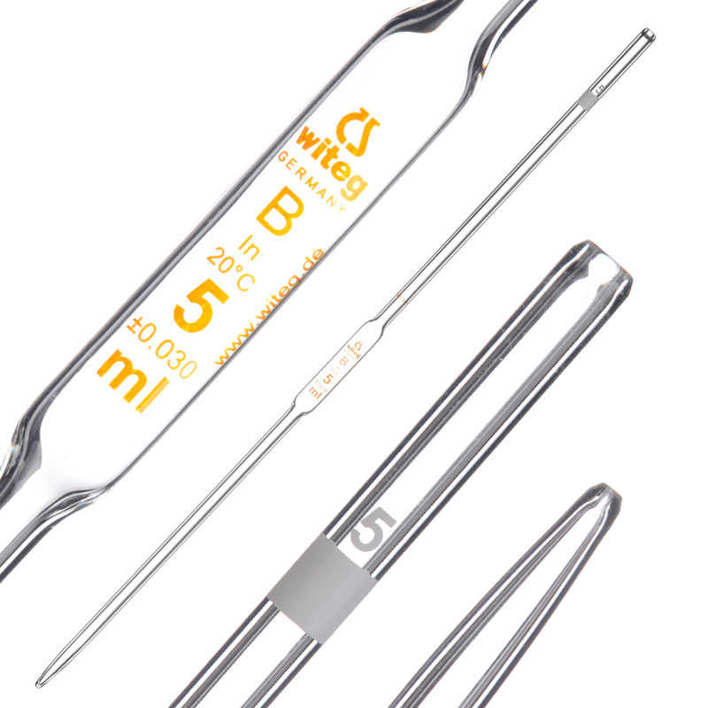 内容量移液管Witeg胖肚吸管量入式In进口药典药检专用1/2/5/10ml