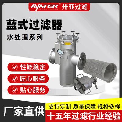 过滤管道不锈钢平口篮式过滤器工业法兰SBL过滤器厂家直销