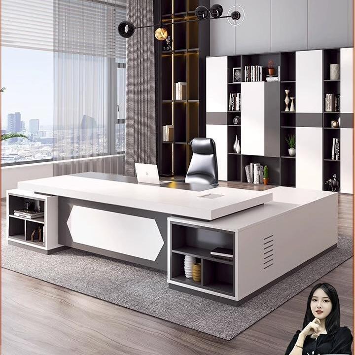 简约现代老板桌办公桌总裁桌主管桌大班台办公桌椅组合办公室家具