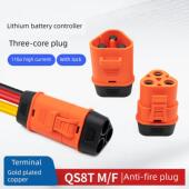 电气控制器Qs8T插头110A大电流信号三芯三线端子座锁