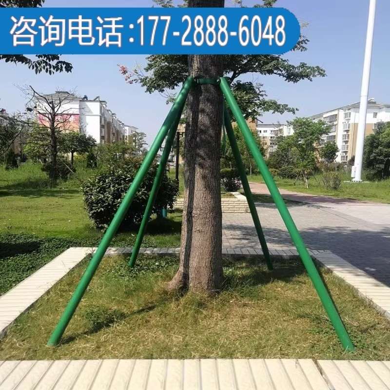广州大树撑杆渡锌钢树木支撑架管防风防腐固定器支架园林支撑器