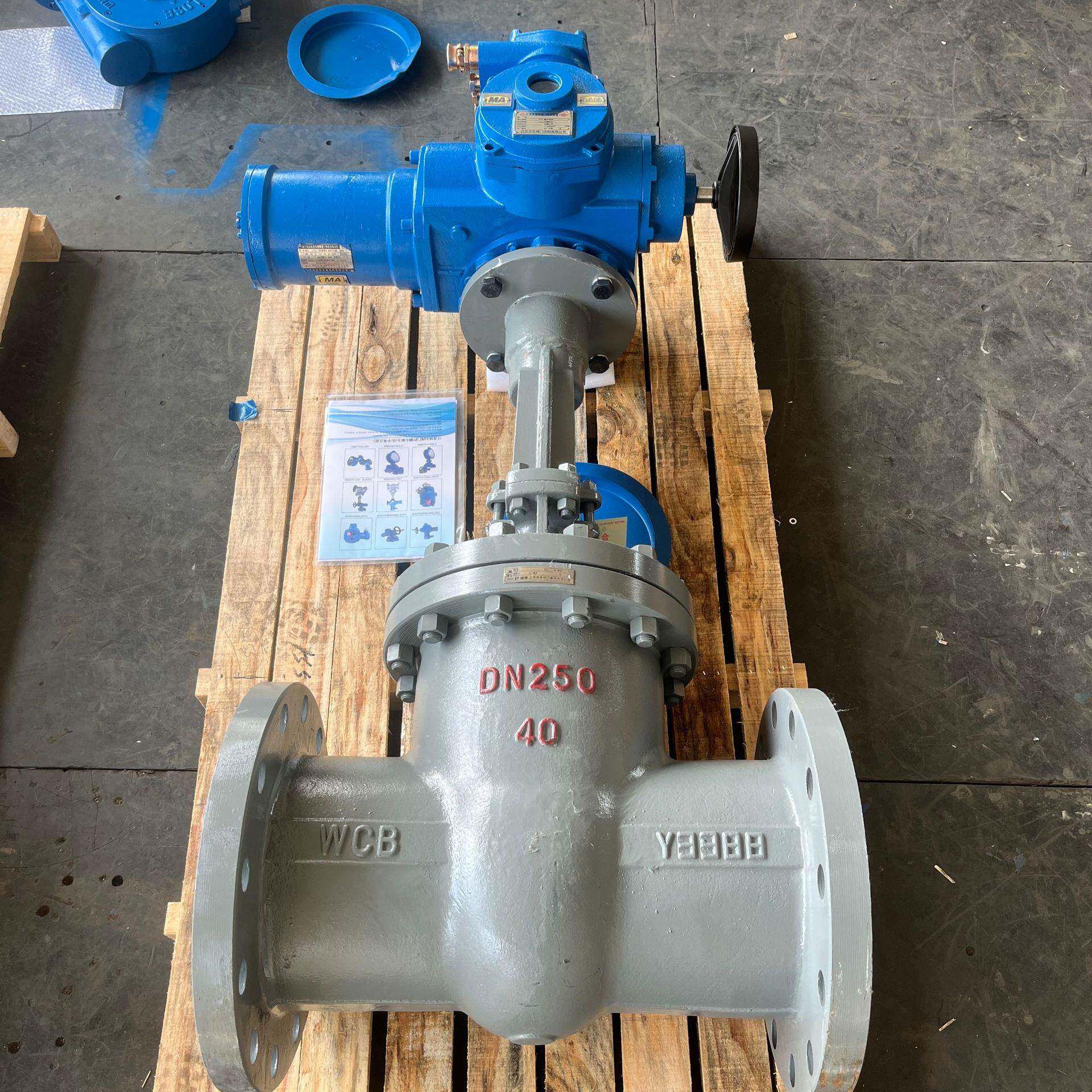 矿用隔爆电动闸阀DN150PN10.0MPaMZ941H-100C-150RS485分体式