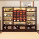 博古架实木新中式 置物架多宝阁摆件书柜客厅隔断家用茶叶柜展示柜