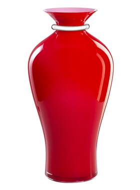 意大利Dogale Venezia进口水晶玻璃花瓶摆件干花餐桌奢华装饰品
