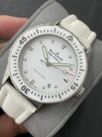99新未使用38mm宝珀五十噚5100-1127-W52A白武士自动机械男女表