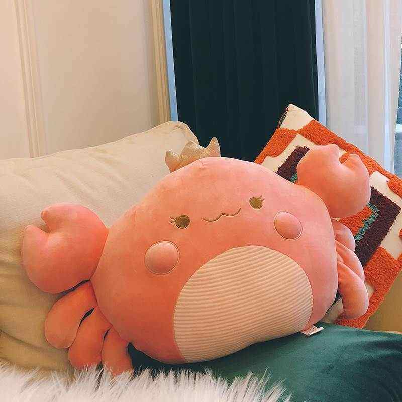 软萌螃蟹公仔毛绒玩具大闸蟹抱枕小玩偶女生儿童床上睡觉趴布娃娃,玩具/童车/益智/积木/模型,毛绒/玩偶/公仔/布艺类玩具,淘宝优惠券,粉丝福利购,淘宝优惠卷