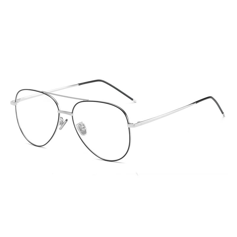 正品框框飞行员眼镜近视男潮流大辐射抗蓝光电脑平光护眼睛女显防