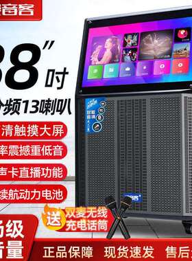 家用K歌智能音箱家庭KTV一体机卡拉OK语音点歌机户外广场拉杆音响