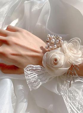 伴娘手腕花结婚新娘高级感手花