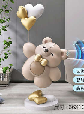 大型熊落地摆件客厅家居饰品电视柜沙发旁边雕塑夜灯乔迁新居礼物