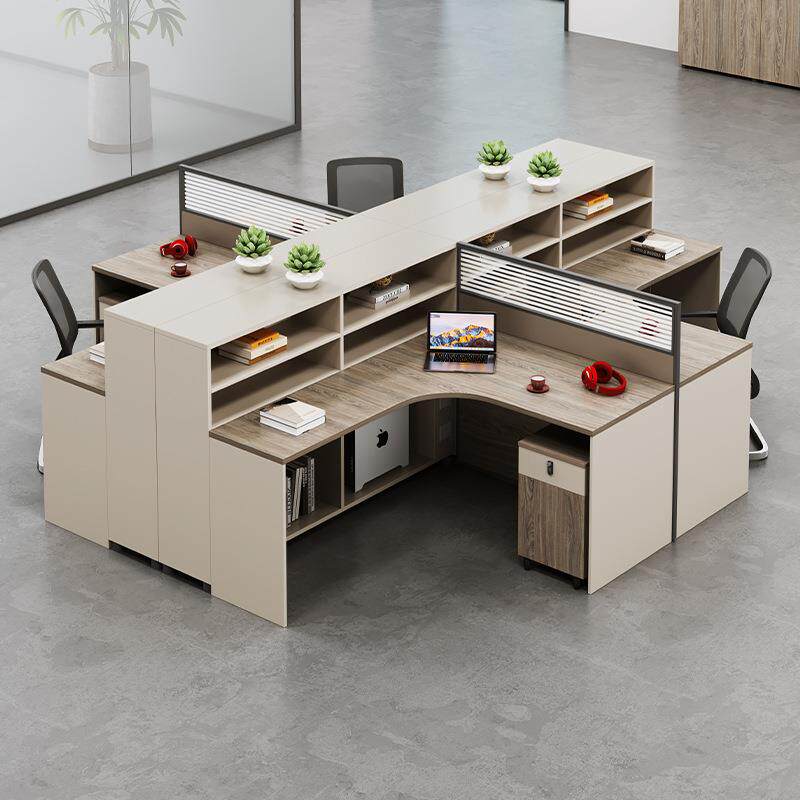 职员办公桌椅组合办公室桌员工经理室4人位6位桌屏风卡位办公桌子