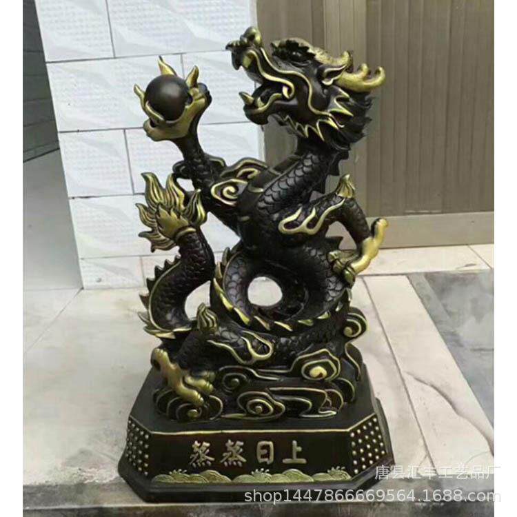 铜动物 汉龙工艺品摆件 青龙助运龙生肖龙装饰品铜龙青龙神兽摆