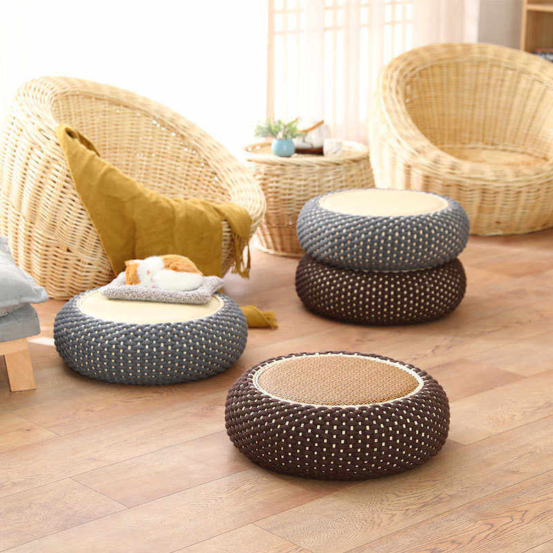 客厅地上榻榻米棉绒绳编多色坐墩加厚日韩式打坐垫拜佛禅修垫蒲团,居家布艺,美臀垫/保健坐垫,淘宝优惠券,粉丝福利购,淘宝优惠卷