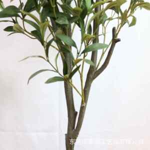 真植物橄榄65156树假绿植盆盆栽室加内家仿居装饰服装店摆密橄榄