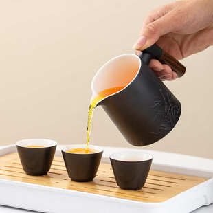 户外家用泡茶商务年会礼品伴手礼可LOGO 粗陶便携旅行功夫茶具套装