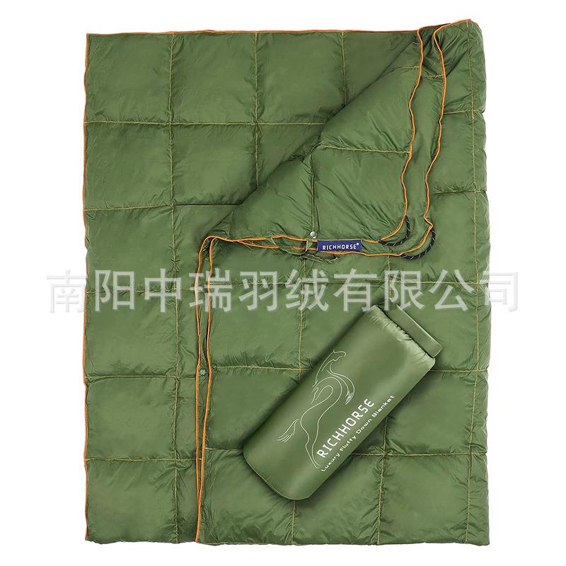 源头工厂户外野营羽绒毯便携可穿戴毯子披肩轻量级保暖防风羽绒毯