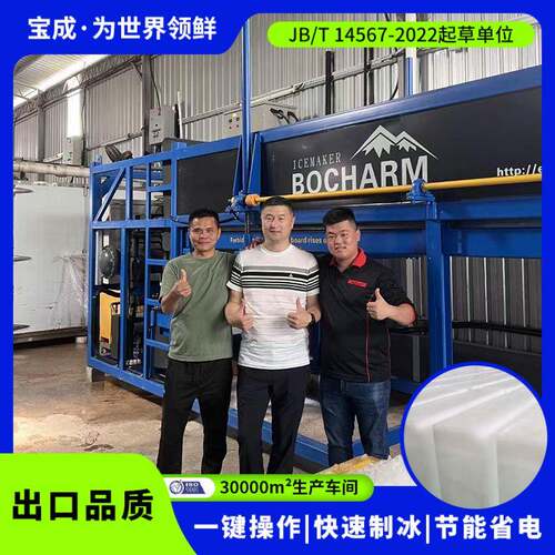 宝成1吨2吨3吨块冰机制冰机工业降温渔业保鲜条智能控制