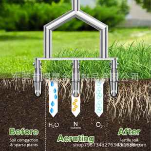 打洞锈新款 不钢草坪WAV曝气器园林工院具土农用花园庭取土器种植