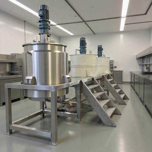 供应现货电加热不锈钢搅拌罐液体调配混合罐500升食品饮料配制锅