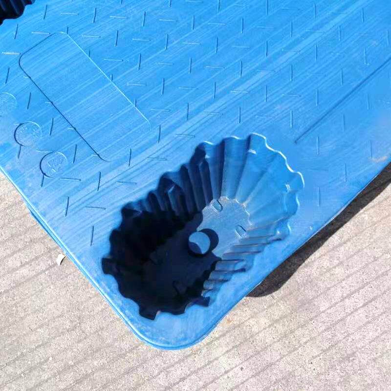 210九脚吹塑料KCC托盘中空塑双层塑料托平板仓1库物盘流防潮卡板