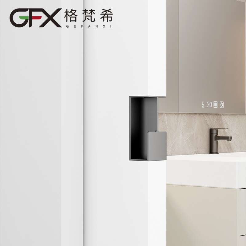 德系简约衣柜移门口袋门拉手嵌入式防撞铝合金加厚谷仓门隐形把手