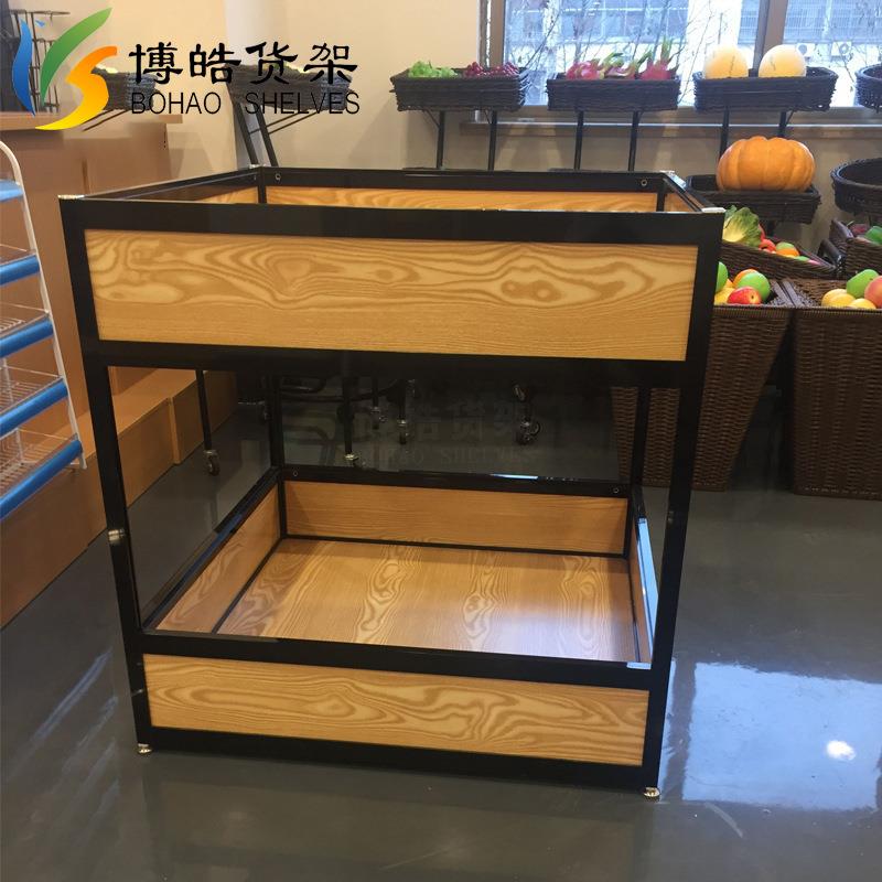 果超市水货架木制990货架便利店水店果货架展架示促销台