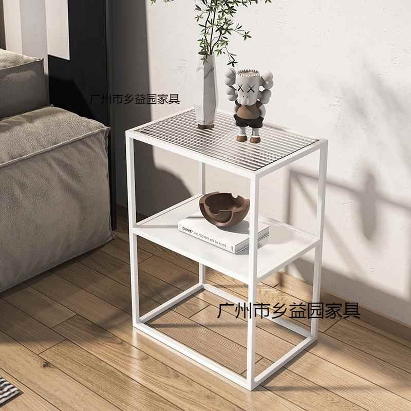 架简约床头柜极简客厅卧厨房置物多层架铁艺床头浴室超窄DVV室边