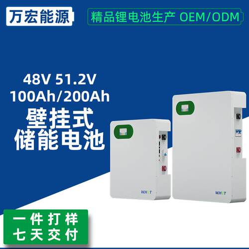 51.2V100Ah200Ah家庭储能电池壁挂10度电5度磷酸铁锂应急家用储能