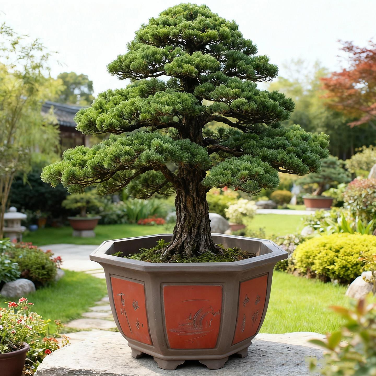 超大花盆陶瓷家用紫砂花盆户外庭院特大号口径六角花盆六方盆景盆