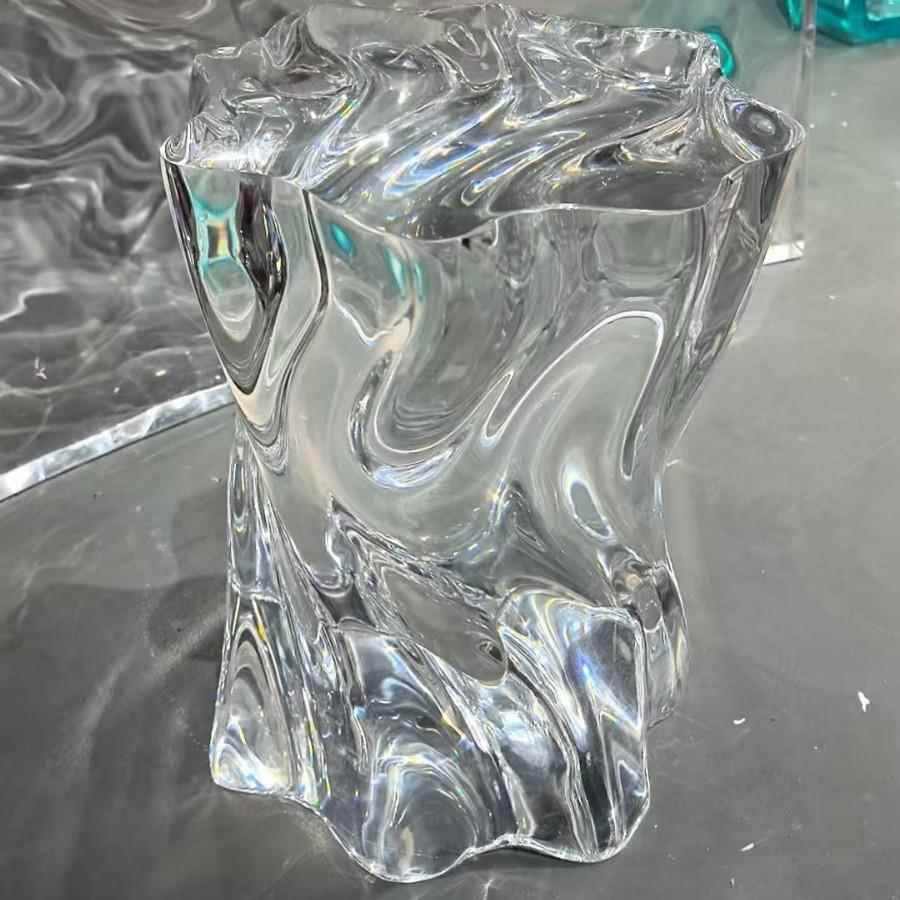 透明压克力坐墩设计师水晶艺术透明凳子茶几凳压克力桌椅
