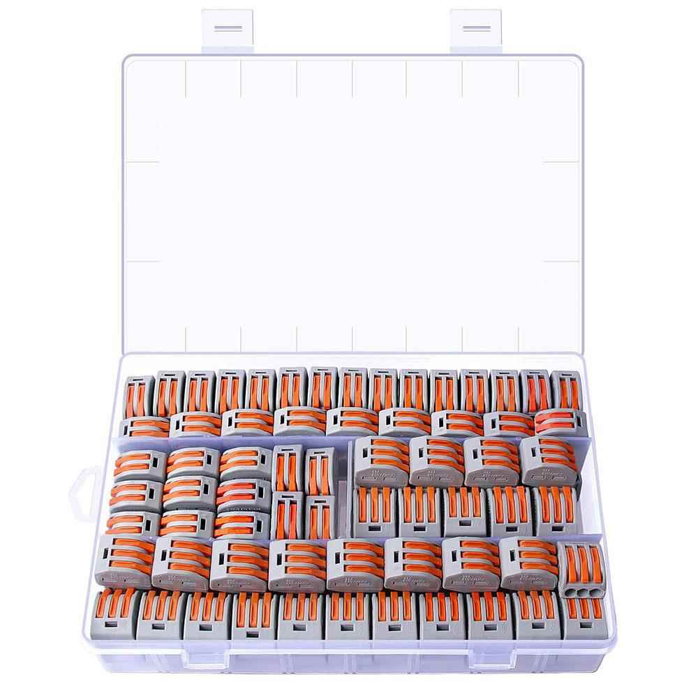 跨境110PCS盒装PCT-212快速接线端子/电线按压并线分线连接器