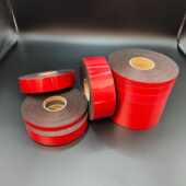 PE红膜黑色双面胶 强力海绵高粘度泡沫泡棉厚双面胶粘贴胶带