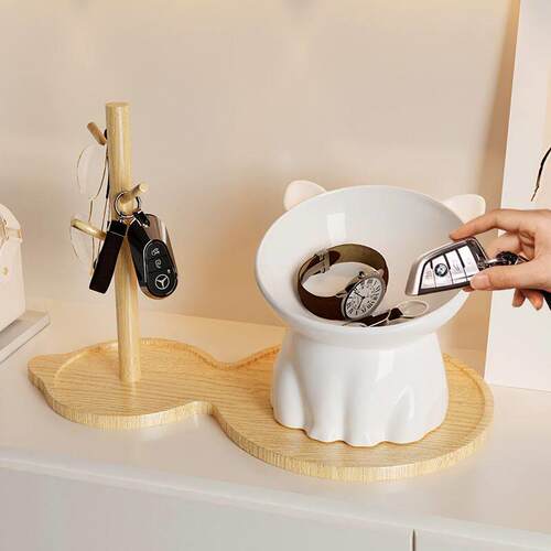 入户进门口挂钥匙置物架创意玄关收纳摆件鞋柜现代简约客厅装饰品