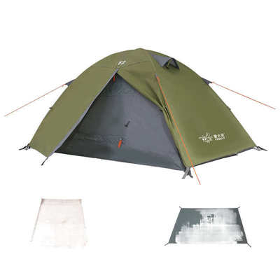 萤火虫 帐篷户外2人防暴雨双层铝杆野外露营手动旅行加厚双人徒步