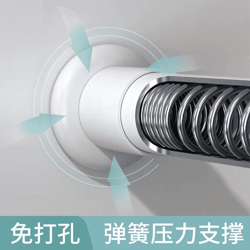 卧窗帘遮202新款免打孔安装飘室窗2帘杆一整套901光全遮光客厅轻