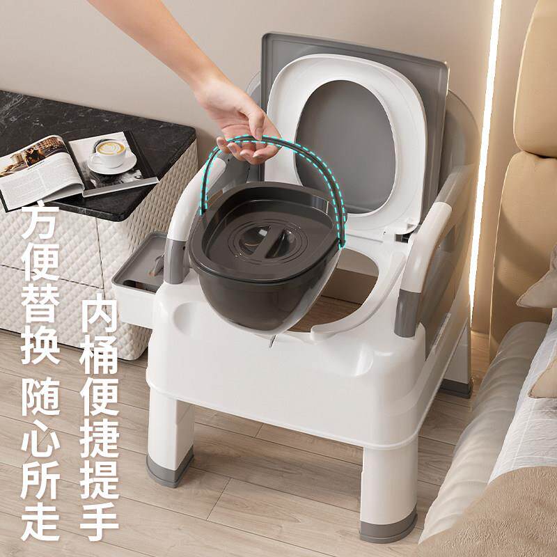 老移动马桶室内床边坐器孕妇免蹲坐便椅卧便室防便臭人起立霸夜盆