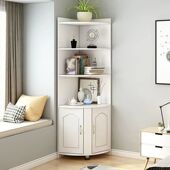 角柜简约现代客厅三角置物架北欧风拐角边角储物柜墙角多功能柜子