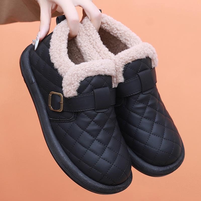 冬季加绒加厚勃肯鞋女外穿保暖雪地靴2025新款防滑一脚蹬舒适棉靴