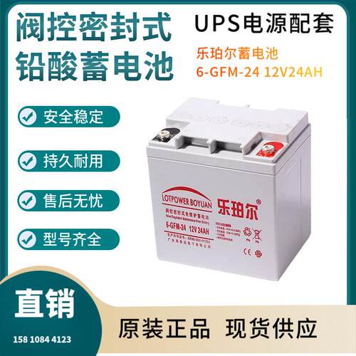 乐珀尔蓄电池6-GFM-2412V24AH发电厂用船舶发电船舶照明三年